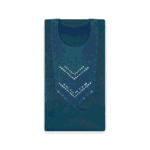 Women's Deep Blue Geometric Embroidered Cotton Kurti - Size L