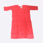 Women's Coral Pink Embroidered Cotton Kurti - Size 3XL
