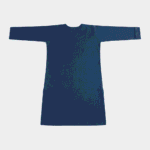 Women's Deep Blue Geometric Embroidered Cotton Kurti - Size L