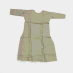 Women's Beige Embroidered Cotton Kurti - Size XL