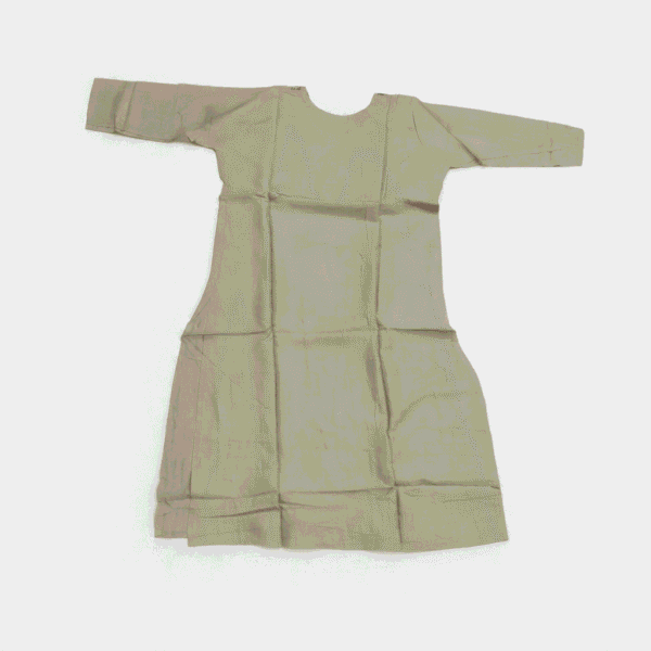Women's Beige Embroidered Cotton Kurti - Size XL