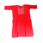 Women's Coral Pink Embroidered Cotton Kurti - Size 3XL
